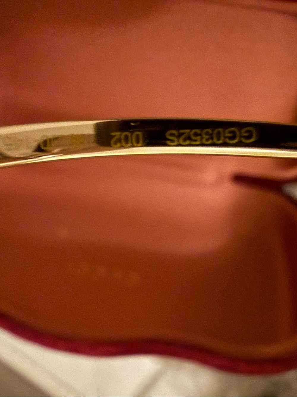 NWT Gucci GG0352S 002 Gold Rimless Oversized Brown Gradient Sunglasses - Picture 6 of 9